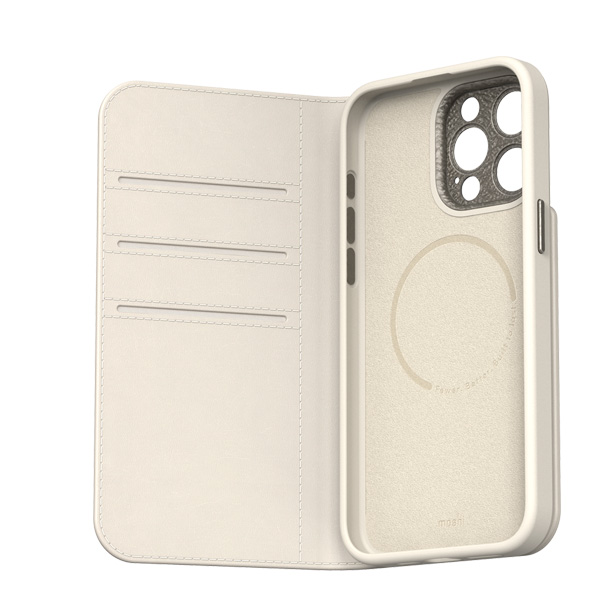 moshi iPhone 15 Pro Max用 ウォレットケース 手帳型 着脱可能