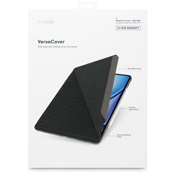 moshi VersaCover 99MO241610 (iPad Air 13インチ M2 (2024)) (Charcoal Black)