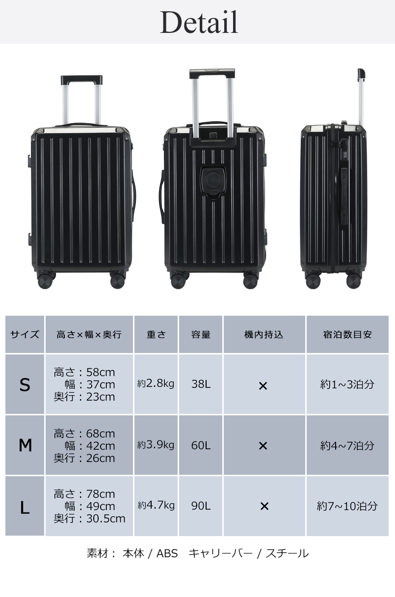 BASE ベース 公式 スーツケース 多機能 キャリーケース キャリーバッグ