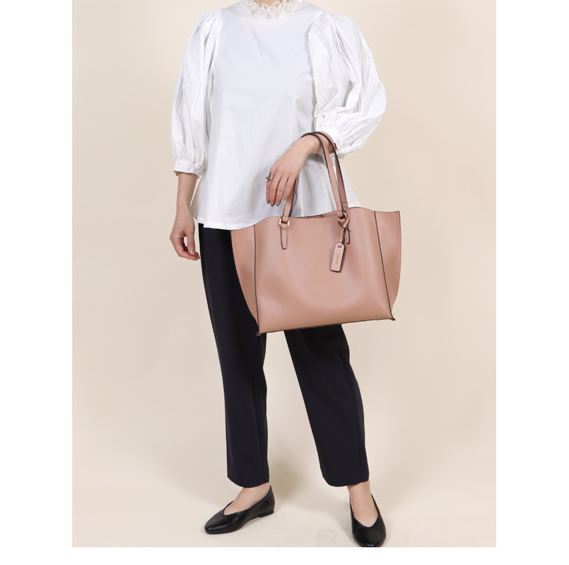 A4対応 ウェーブシルエット サイドデザイントートバッグ