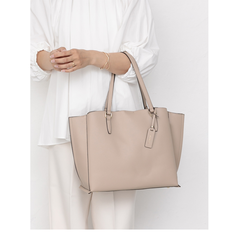 A4対応 ウェーブシルエット サイドデザイントートバッグ