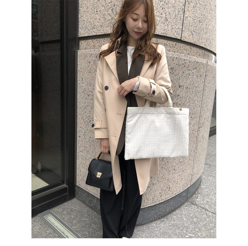 A4サイズ ラメ感ツイード素材 トートバッグ