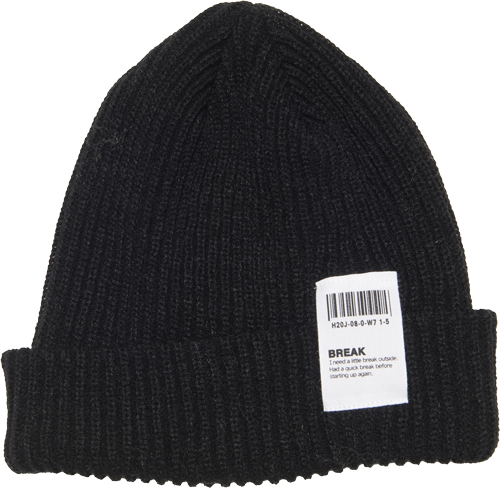 ニット帽 送料無料 リブ シンプル 帽子 ネオン カラー タグ 男女兼用 アクリル 全８色(アイボリー・ピンク・オレンジ・黄色・赤・グレー・黒・ネイビー) |  | 03