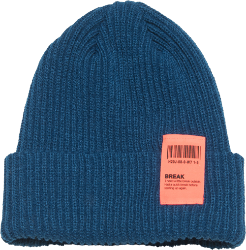 ニット帽 送料無料 リブ シンプル 帽子 ネオン カラー タグ 男女兼用 アクリル 全８色(アイボリー・ピンク・オレンジ・黄色・赤・グレー・黒・ネイビー) |  | 08