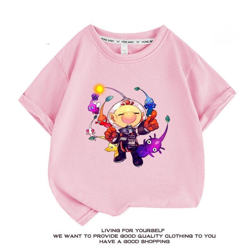 【おまけ付き】ピクミン Pikmin ピクミン 子供服 半袖Tシャツ 通気性 肌着 柔らかい 100%綿 丸首 男の子 女の子 子ども服 小学生 トップス｜mk-apparel-store｜07