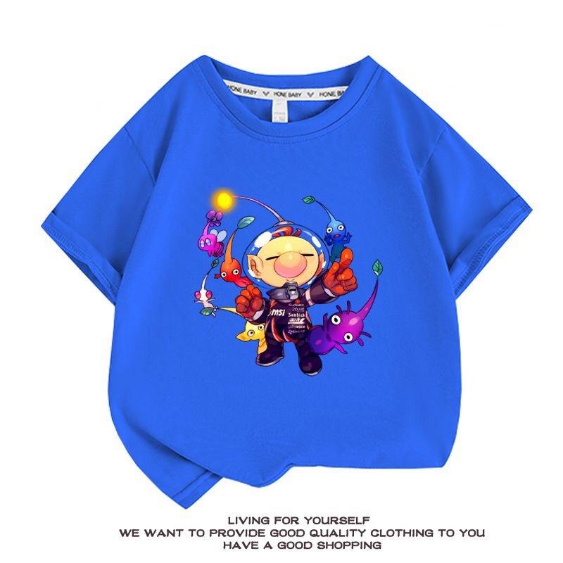 【おまけ付き】ピクミン Pikmin ピクミン 子供服 半袖Tシャツ 通気性 肌着 柔らかい 100%綿 丸首 男の子 女の子 子ども服 小学生 トップス｜mk-apparel-store｜09