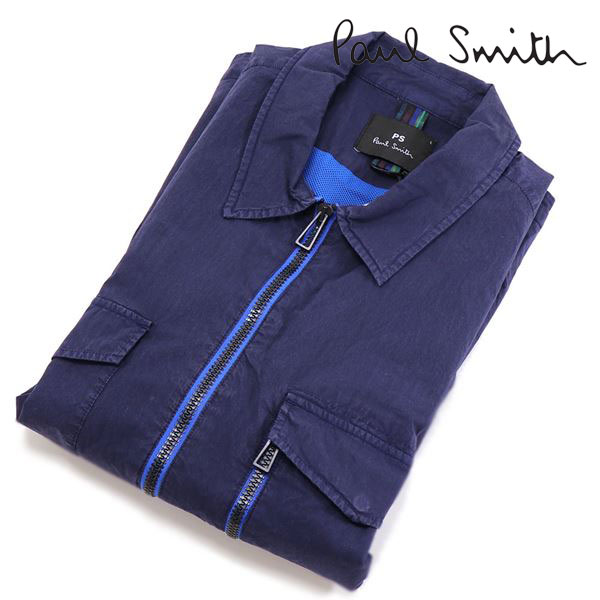 Paul Smith London ノーカラージャケット ウール ネイビー L Paul Smith London ノーカラージャケット ウール ネイビー L