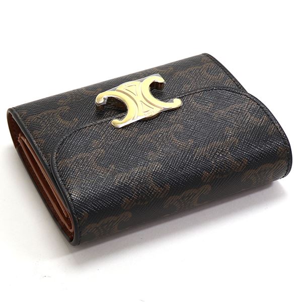 【しょうたん】CELINE セリーヌ マカダム 三つ折り財布 10d782cqh-04lu_4.jpg