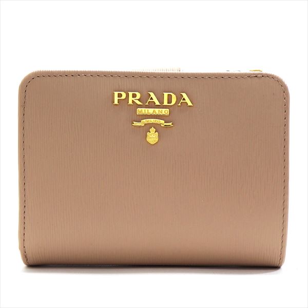 6/11削除！ レア 美品★ 付属品有 PRADA 折り財布 バイカラー ピンク PRADA 二つ折り財布 バイカラー ピンク/ブラック｜ルヴェル・ルネ