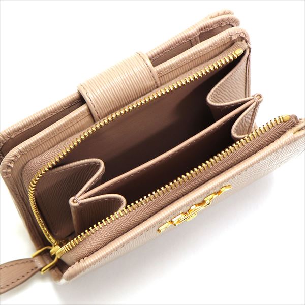 PRADA（プラダ） 二つ折り財布 レディース PRADA Wallet ピンク