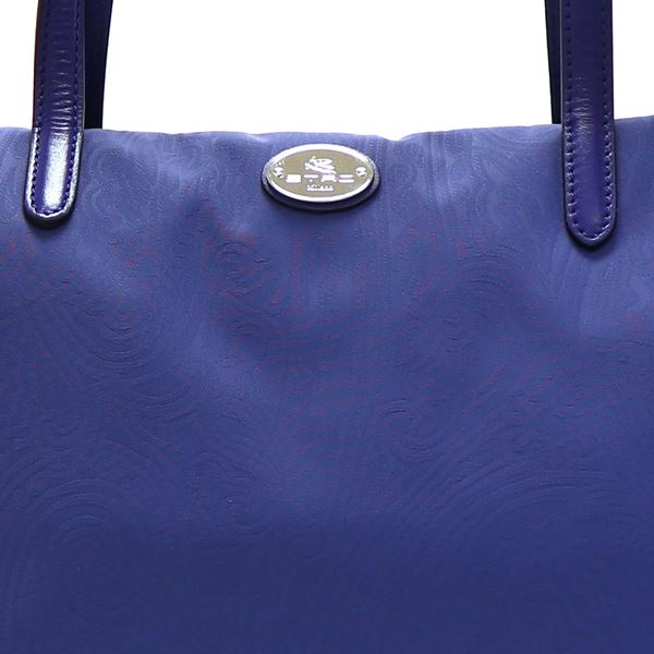 国内発 ETRO リブラ ロゴペガソ ブルーレザー トートバッグ ☆MEN'S Ex 4月号掲載☆ トートバッグ / ロイヤルブルー