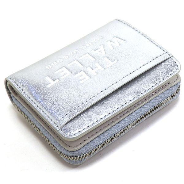 い*。様 【新品】MARC JACOBS bifold wallet 二つ折り財 Marc Jacobs- Daily- Mini Compact Leather Wallet- Azure Blue