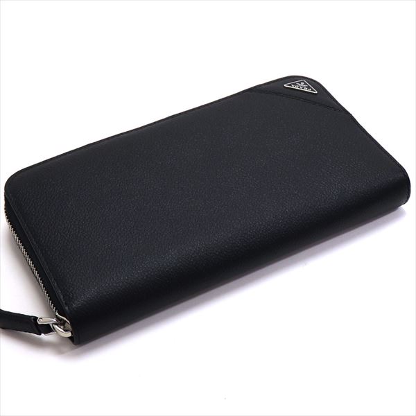 PRADA（プラダ） 長財布 メンズ PRADA Wallet ラウンドファスナー ネロ