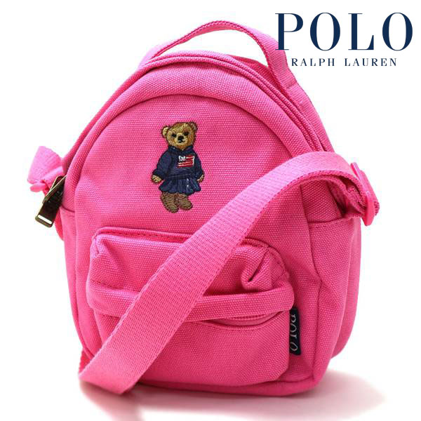 クリスマスセール ポロ ラルフローレン ショルダーバッグ レディース Polo Ralph Lauren ピンク 4AR139 AIL POLO RALPH LAUREN（ポロ・ラルフローレン） ポロ ラルフローレン