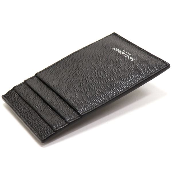 Saint Laurent ブラック ケース　カード入り SAINT LAURENT 訳あり品 サンローラン カードケース メンズ card case