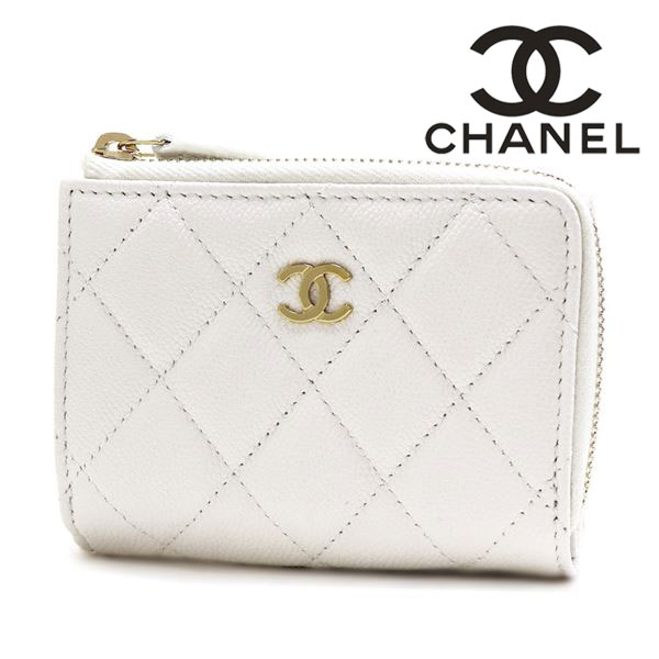 CHANEL ホワイト　三つ折り財布 CHANEL（シャネル） 三つ折り財布 レディース CHANEL Wallet ホワイト