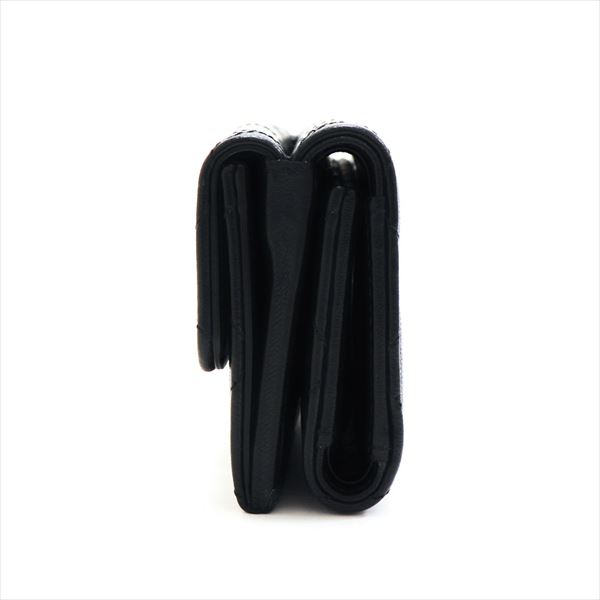 CHANEL 三つ折り財布　ブラック シャネル マトラッセ キャビアスキン 三つ折り財布 ブラック 黒 CHANEL