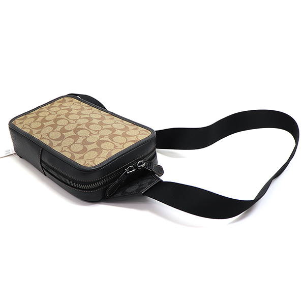 COACH（コーチ） ボディバッグ メンズ カーキ×チャコール C9865 QBTUP