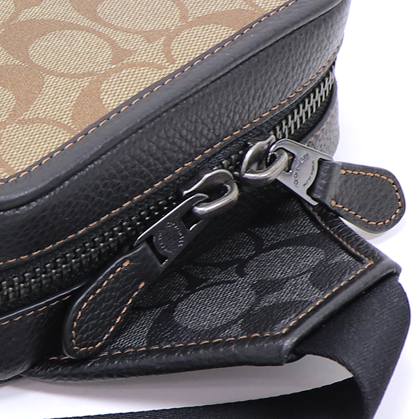 COACH（コーチ） ボディバッグ メンズ カーキ×チャコール C9865 QBTUP