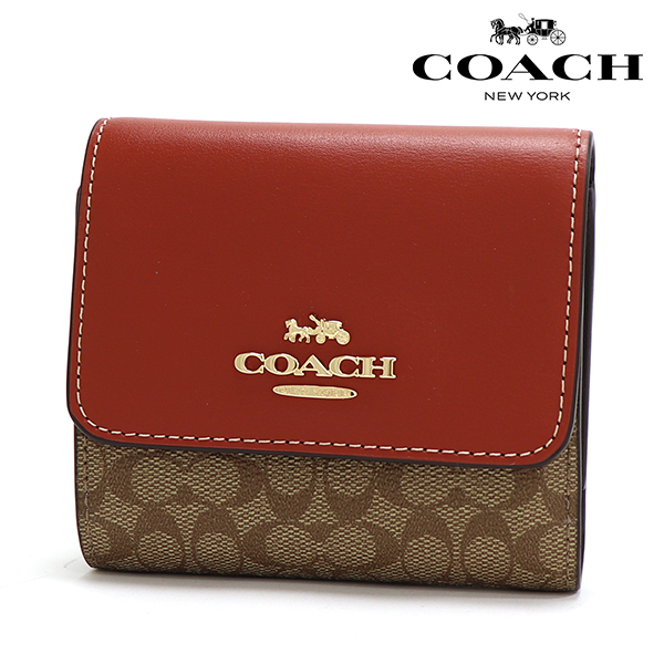 COACH（コーチ） 三つ折り財布 レディース COACH Wallet カーキ