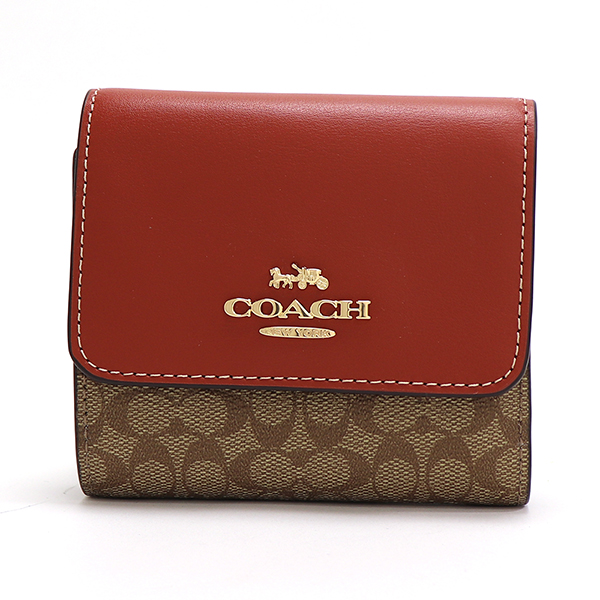 アフターセール コーチ 三つ折り財布 レディース COACH Wallet カーキ