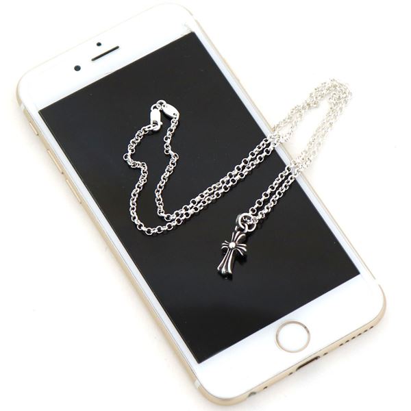 クロムハーツ　タガー　ネックレス　レザー クロムハーツ #10ダガー ネックレス レザー×925 18.5g オールド