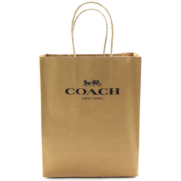 COACH ゴールド パーティバッグ　収納袋付き ツイン ターンロック ウェイバリー バッグ・シグネチャー ジャカード