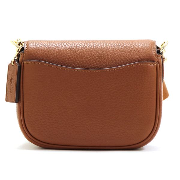 COACH コーチ ウェスタンリベットサドルショルダーバッグ ポーチ ブラウン COACH (コーチ) ウェスタンリベットサドルショルダーバッグ ポーチ