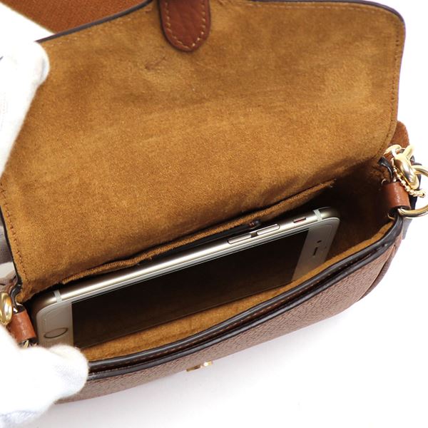 COACH コーチ ウェスタンリベットサドルショルダーバッグ ポーチ ブラウン COACH (コーチ) ウェスタンリベットサドルショルダーバッグ ポーチ