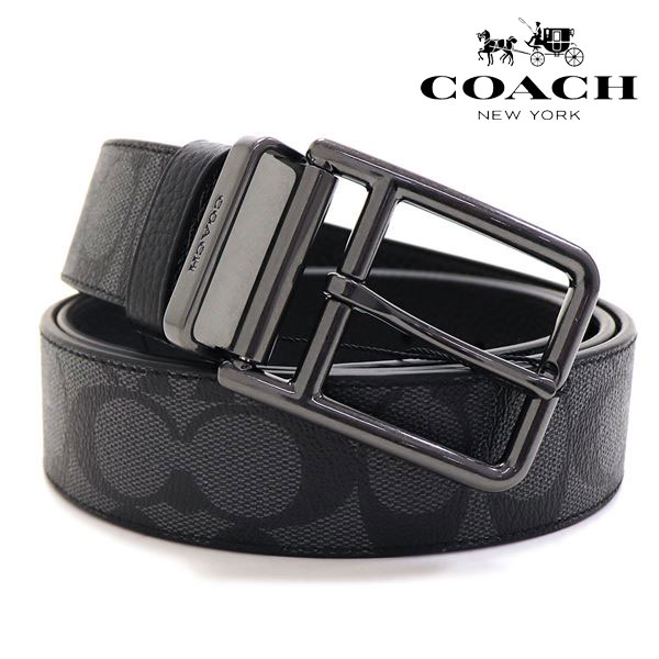 COACH コーチ ベルト メンズ Belt リバーシブル仕様 ブラック