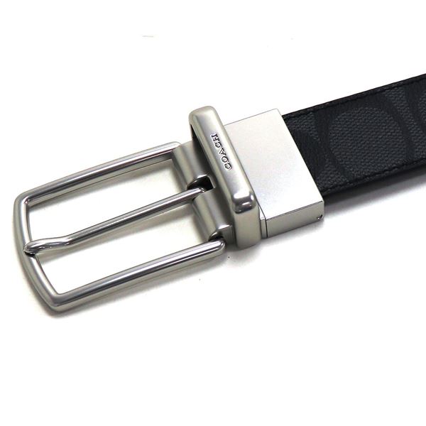 COACH（コーチ） ベルト メンズ COACH Belt リバーシブル仕様 ブラック