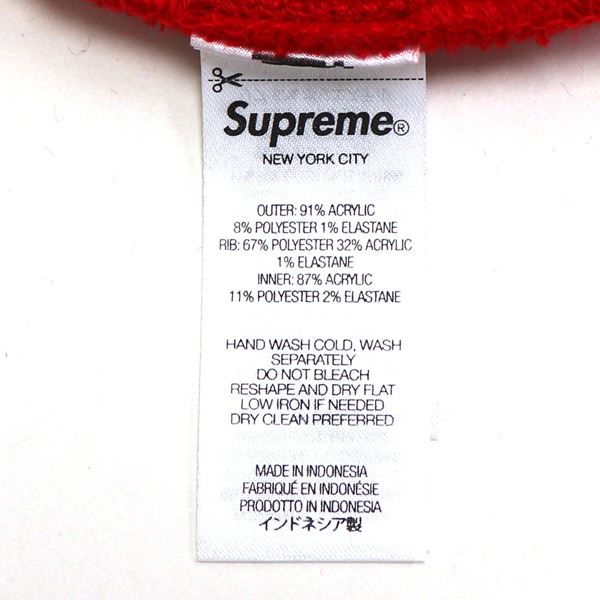 SUPREME フリースキャップ レッド Supreme シュプリーム ニットキャップ メンズ レディース Knit