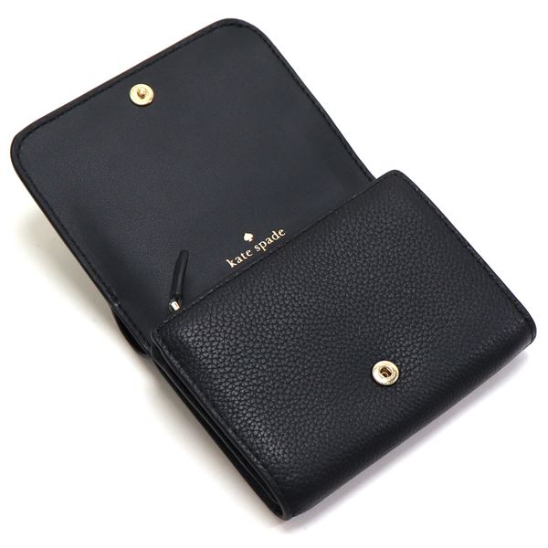 新品 ケイトスペード kate spade 2つ折り財布 SMALL FLAP WALLET ブラック kate spade NEW YORK（ケイト・スペード ニューヨーク） ケイト