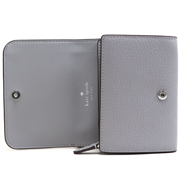 kate spade 二つ折り財布 グレー/ホワイト ケイトスペードニューヨーク kate spade new york 財布 （グレー