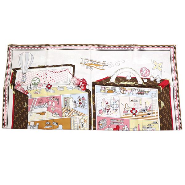 LOUIS VUITTON マルチカラー　スカーフ　コットン Louis Vuitton マルチカラー スカーフ