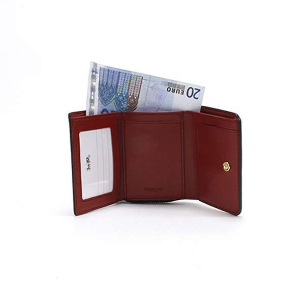 COACH（コーチ） 三つ折り財布 レディース ブラウン/1941レッド 7331