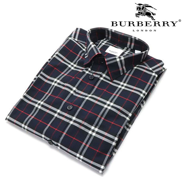 バーバリー シャツ 長袖 メンズ BURBERRY ネイビー 8018640 A1960