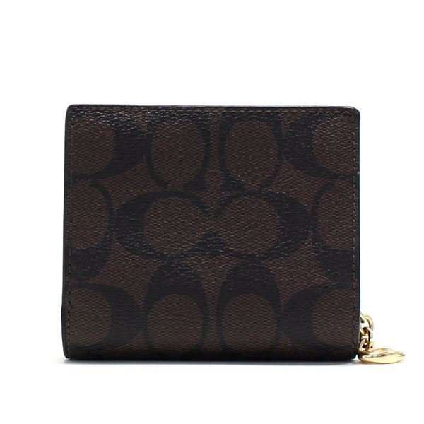 コーチ COACH 二つ折りミニシグネチャーCチャーム ラウンドジップウォレット COACH（コーチ） 二つ折り財布 レディース COACH C チャーム スナップ