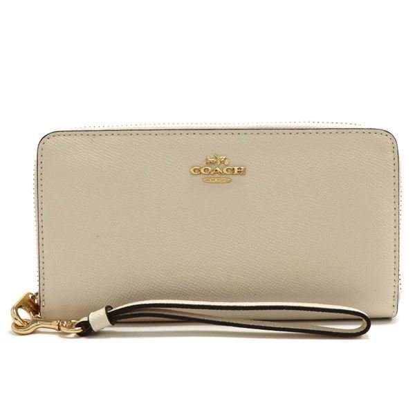 COACH　コーチ　C3441　長財布　ストラップ付　IMCHK　ホワイト COACH（コーチ） 長財布 レディース COACH Wallet ラウンドファスナー