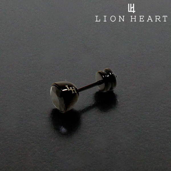 ライオンハート ピアス メンズ 正規品 LION HEART アクセサリー シンプル ラウンド 片耳 ブラック LHMP002N