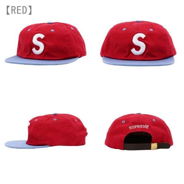 シュプリーム キャップ Supreme 帽子 WASHED S LOGO 6-PANEL レッド