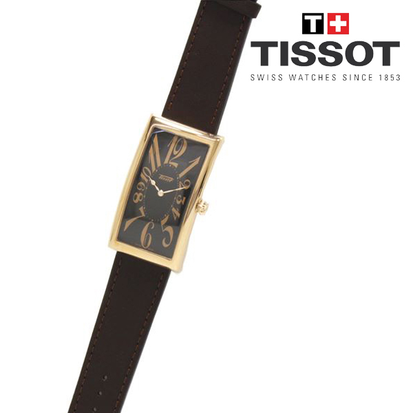 ティソ 腕時計 メンズ レディース TISSOT ヘリテージ バナナ センテナリー ブラック 時計 レザー T117.509.36.052.00