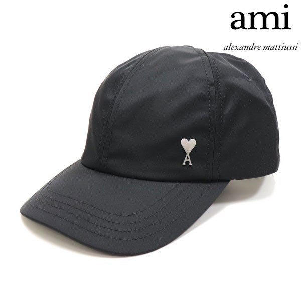 〔美品〕AMI PARIS キャップ ブラック　タグあり AMI Alexandre Mattiussi アミ パリス キャップ メンズ レディース