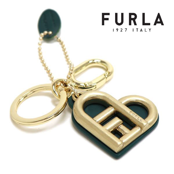 新生活応援セール フルラ キーホルダー FURLA キーリング グリーン