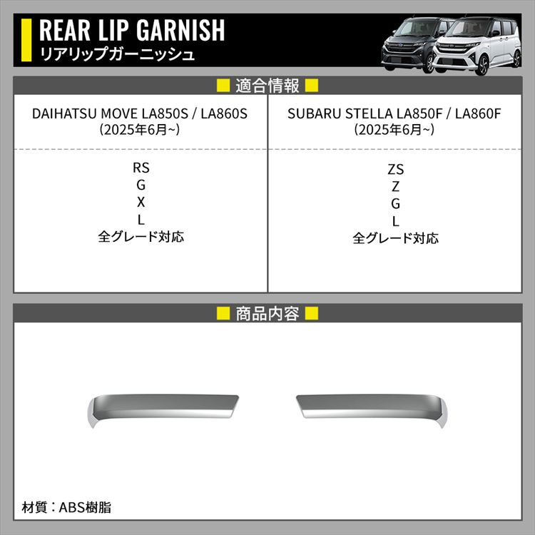 爆買 新型 ムーブ パーツ リアリップガーニッシュ リアバンパーロア