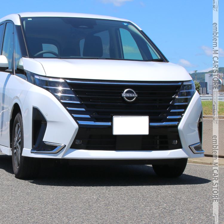 C27セレナ日産純正オプション品 メッキヘッドライトフィニッシャーブラックパール C27セレナ日産純正オプション品 メッキヘッドライト