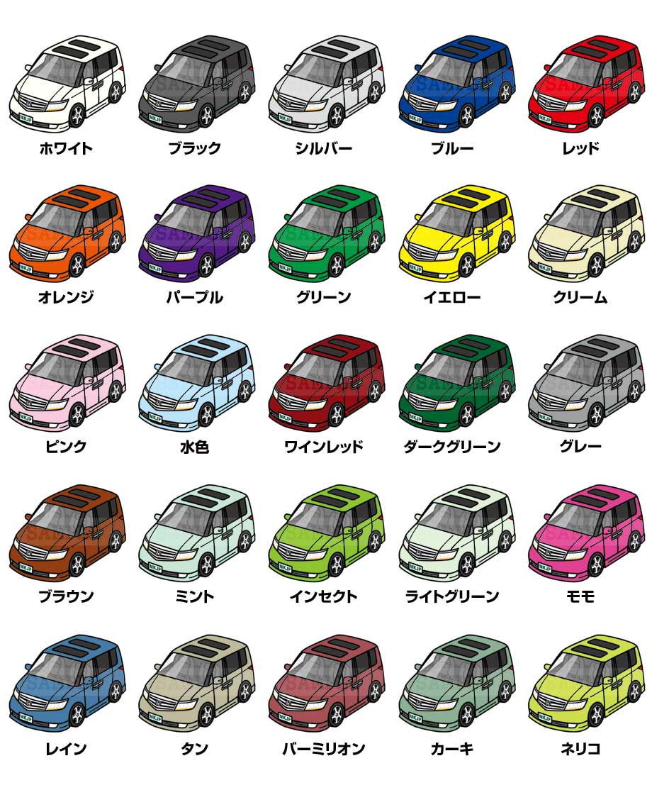 MKJP イラストA5 フレーム付き ホンダ エリシオン プレステージ RR1／2