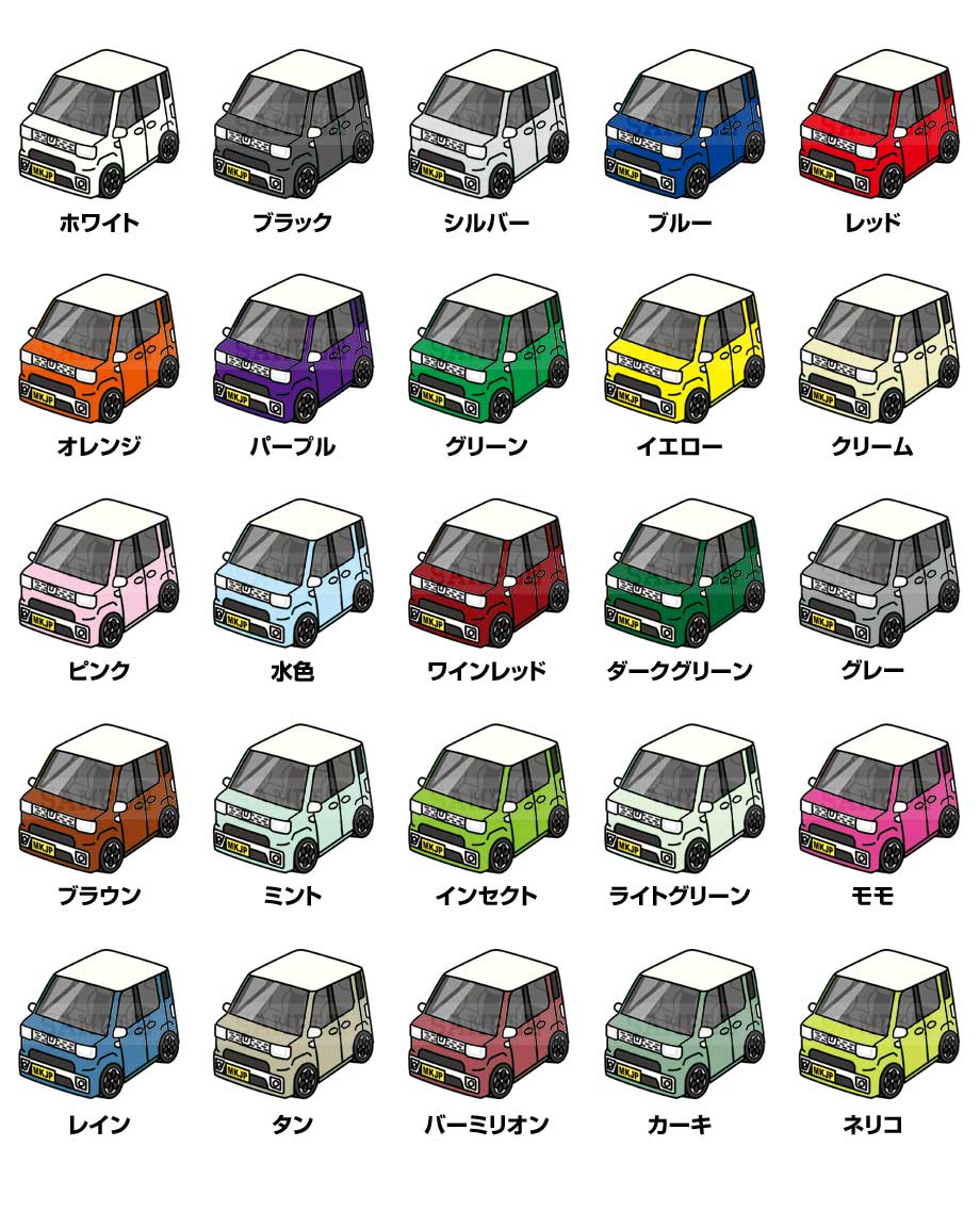 MKJP イラストA5 フレーム付き ダイハツ ウェイク LA700S ツートン