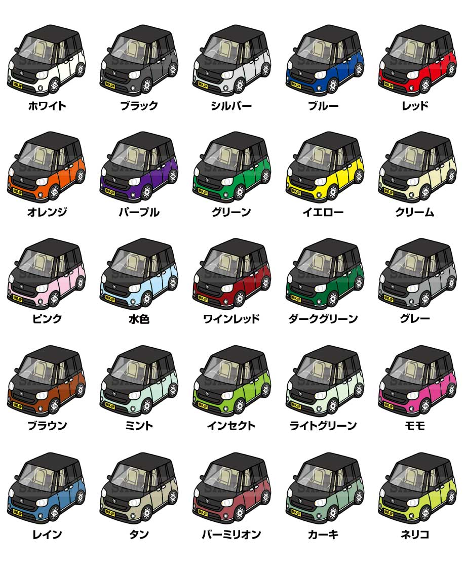 MKJP イラストA5 フレーム付き ダイハツ ムーヴ キャンバス LA800S