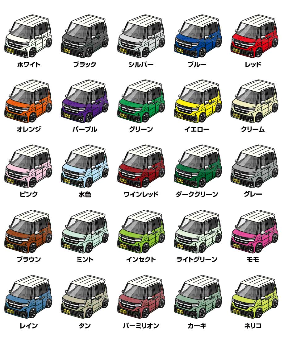 MKJP イラストA5 フレーム付き スズキ スペーシア カスタム MK54S